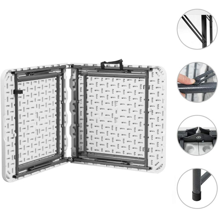 Складной кемпинговый стол белый RELAX4LIFE