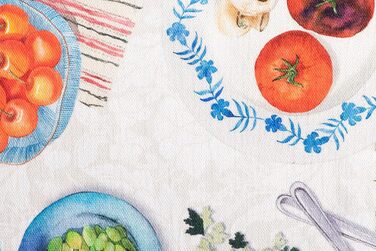 Бавовняні килимки для серветок, набір з 4 шт. , декоративні килимки для серветок, пасхальні килимки, що миються, для свят, вечерь, весни, літа (33 см x 48 см) (044 - Gourmand), 39Hermine 100