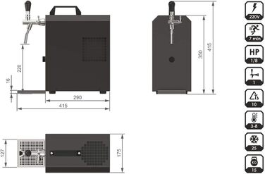 Повний комплект для розливу пива до 35 л ich-zapfe.de