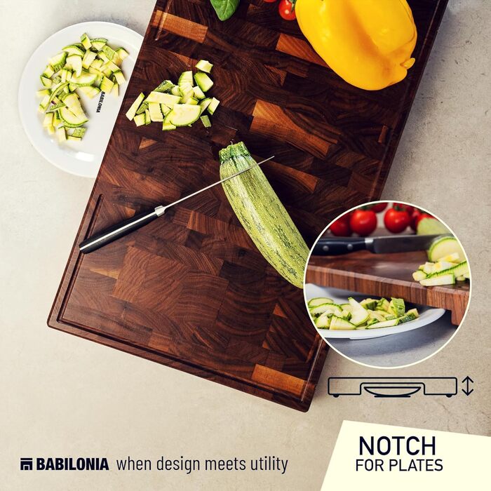 Преміальна обробна дошка з американського чорного горіха 50 x 31 см BABILONIA