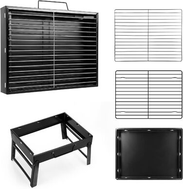Портативний гриль для барбекю 40 x 27 x 20 см, черный Uten