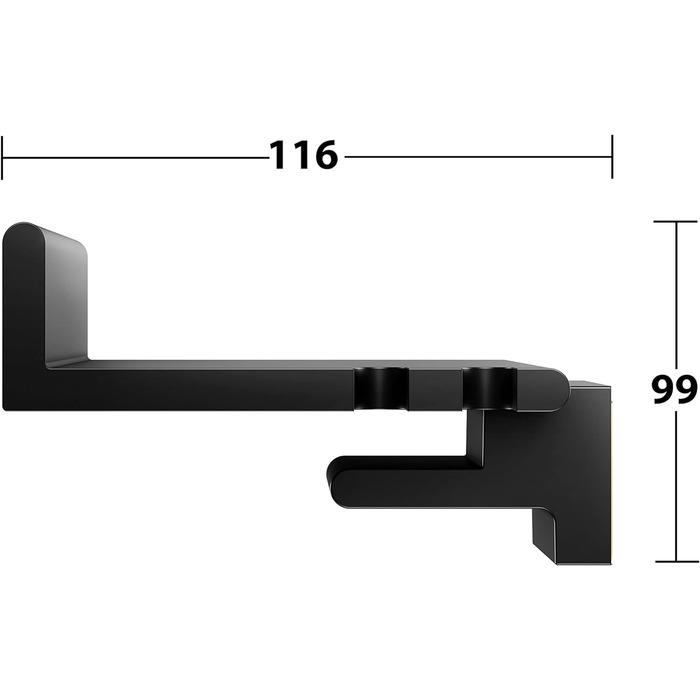 Алюминиевый душевой поддон, черный, семная корзина, со сливными пазами, 35x6.6x11.6cm, настенный, Reva Black Selection.