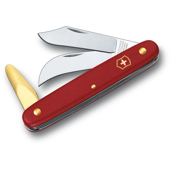 Ніж Victorinox садовий Budding-Pruning 3 100мм/3функ/черв.мат (блістер)