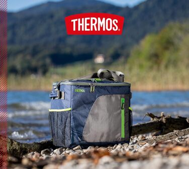 Термос Radiance 30 л, синій, сумка-холодильник з поліестеру, термосумка, сумка для кемпінгу та обіду, складна, сумка для покупок в машині, яку можна прати, з сітками для перенесення, без BPA 30 л