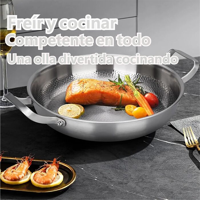 Титановая сервировочная сковорода 28 см со стеклянной крышкой Tovara Titanium Pro