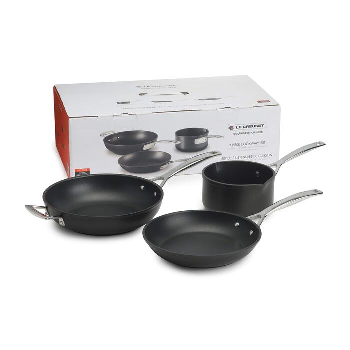 Набір кухонного посуду професійний 3 предмета, чорний Le Creuset