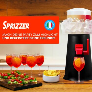 Диспенсер и миксер с контейнером для льда 3 л черный Sprizzer