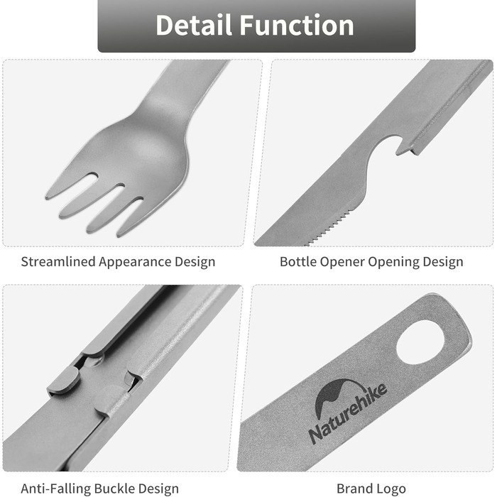 Набір туристичного столового приладдя Naturehike
