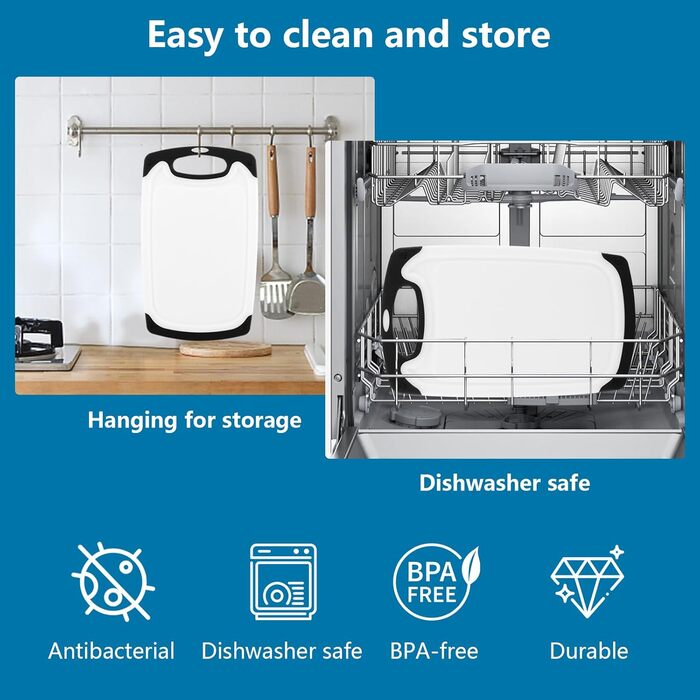 Набір із 8 пластикових кухонних дощок ZOFUN