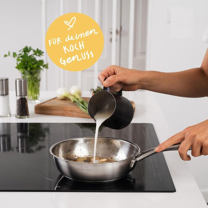 Сковорода 20 см, нержавіюча сталь без покриття Silberthal