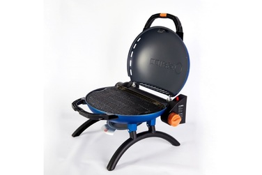 КОМПЛЕКТ Портативний переносний газовий гриль O-GRILL 500, синій  + шланг в подарунок! Код: 011673