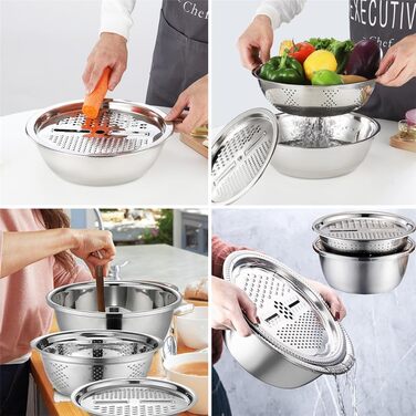 Мультифункціональна миска з нержавіючої сталі 3-в-1 HADAVAKA