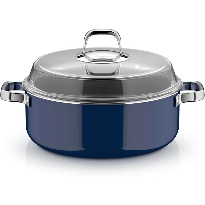 Жаровня 6 л со стеклянной крышкой 24 см Tim Raue Edition, синий Fusiontec Mineral Pro WMF