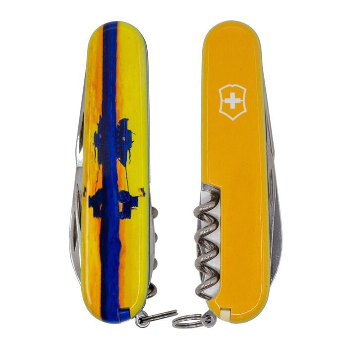 Ніж Victorinox Spartan Ukraine 91мм/12функ /Марка з трактором