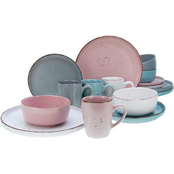 Набор посуды на 4 персоны, 16 предметов, разноцветный, Modern Fashion Creatable