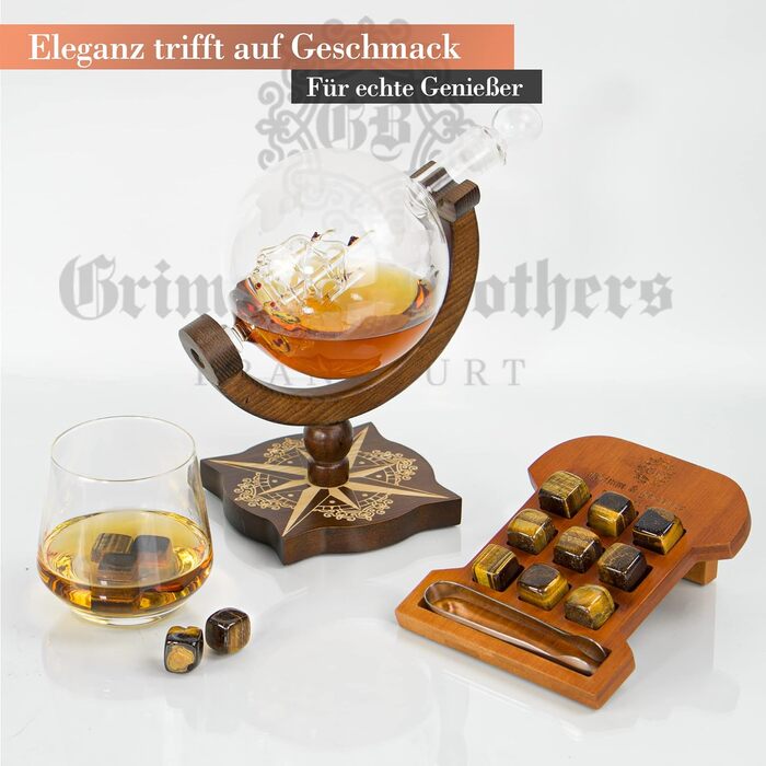 Набор камней для виски 9 камней тигрового глаза Grimm & Brothers FRANKFURT