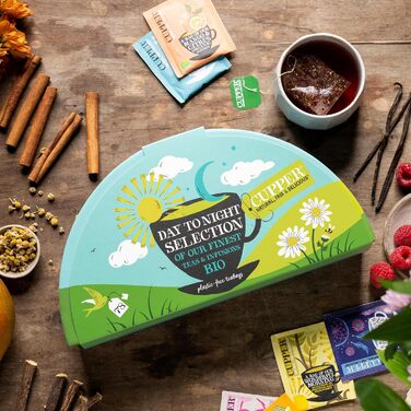 Подарунковий набір чаю Day to Night Selection, 78 пакетиків 6 різних сортів Cupper