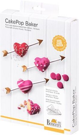 Форма для випічки у вигляді сердечок, 24,5 x 17,5 x 2,5 см, рожева, RBV Birkmann