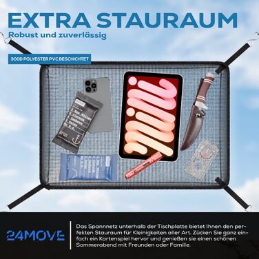 Складной кемпинговый черный стол 24MOVE