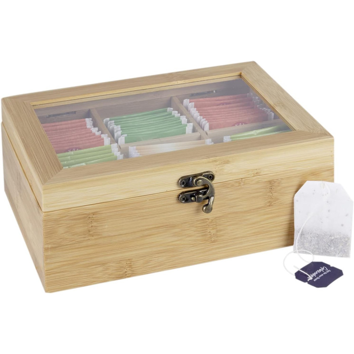 Органайзер для чайных пакетиков, 6 отделений, бамбук Wenco