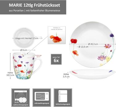 Сніданковий набір з 12 предметів на 6 осіб MamboCat