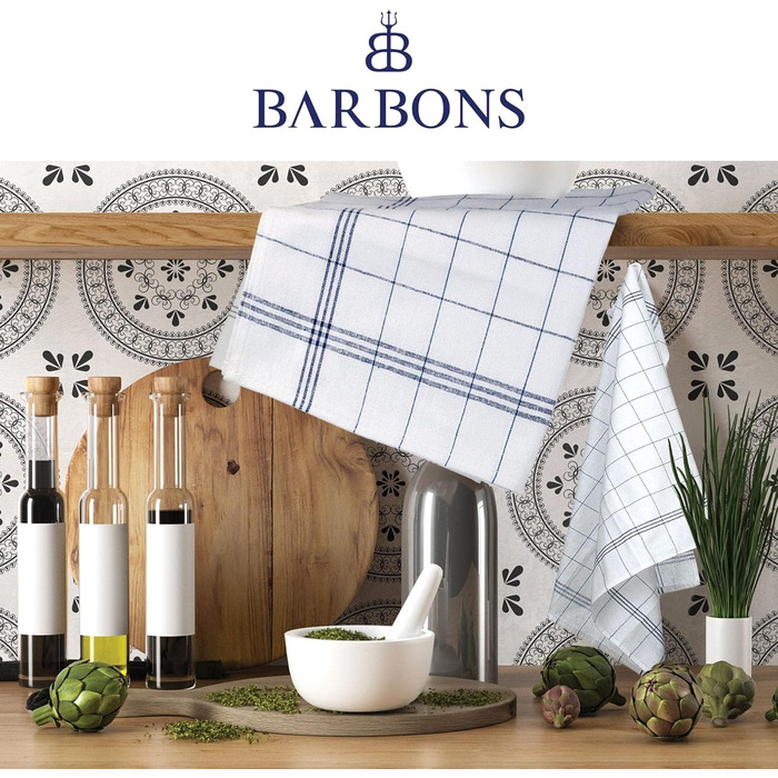 Набор из 10 кухонных полотенец 50 x 70 см, черный BARBONS