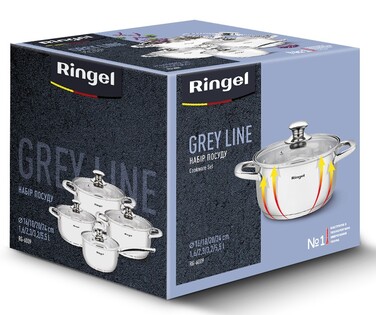 Набір посуду Ringel Grey line, 8 предметів (6932751)