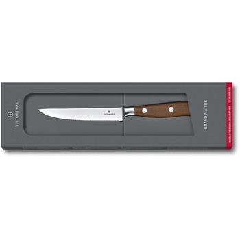 Кухонний ніж Victorinox Grand Maitre Wood Steak лезо 12см хвил. з дерев. ручкою у подар.упак.