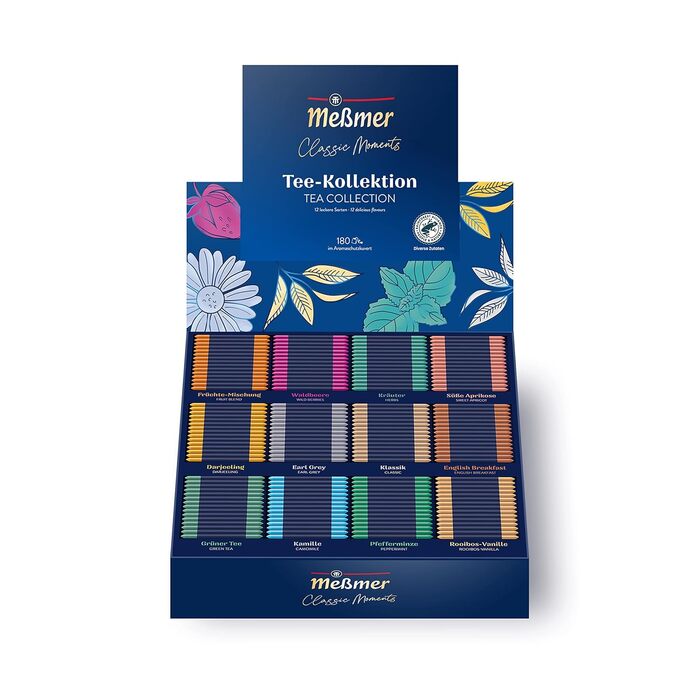 Подарочный набор чая Classic Moments, 180 чайных пакетиков 12 разных сортов Meßmer