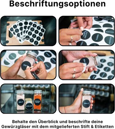 Підставка для спецій дворівнева з 12 баночками, чорна Deco haus