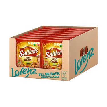 Міні-бублики Saltletts з травами, насінням, інжиром, 14 упаковок по 100 г Lorenz