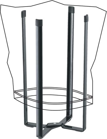 Багатофункціональна стійка Yamazaki Tower для кухонного сушарки, тримач для пляшок, контейнер для органічних відходів, складний, сталь, акрилова смола, чорний, H 26,5 см