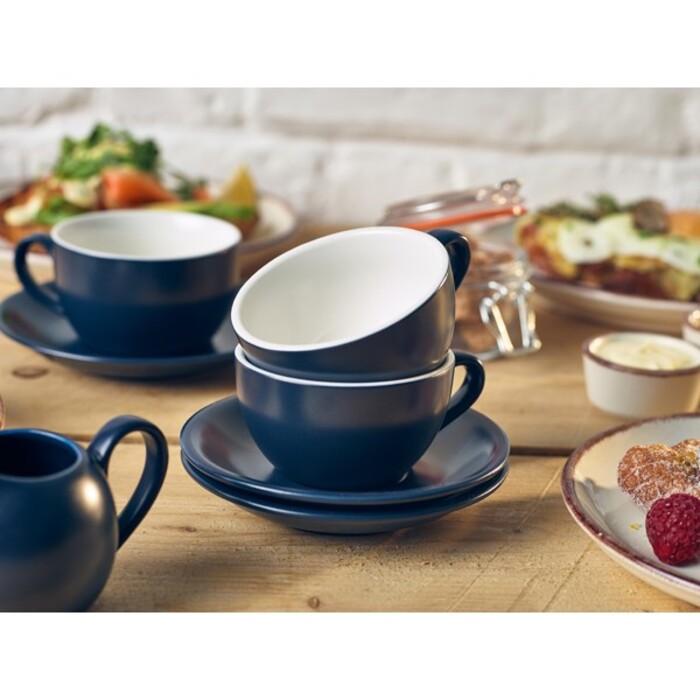 Блюдце 13,5 см, синє матове, Matt Blue, Color Tea, GenWare