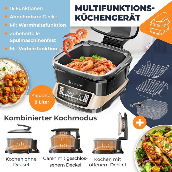 Мультиварка 8 л 1800 Вт KESSER