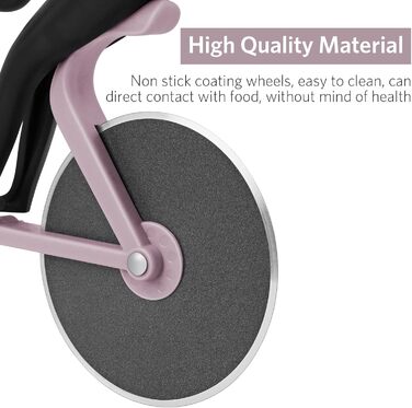 Резак для пиццы в виде велосипедиста с подставкой, лиловый KUONIIY