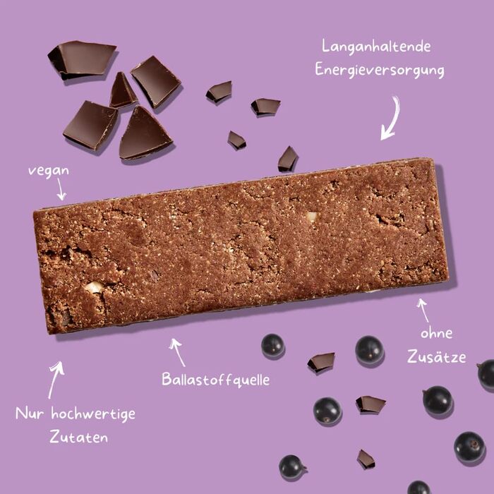 Енергетичні батончики зі смаком какао та смородини 16 x 40 г, Cocoa Berry TZAMPAS