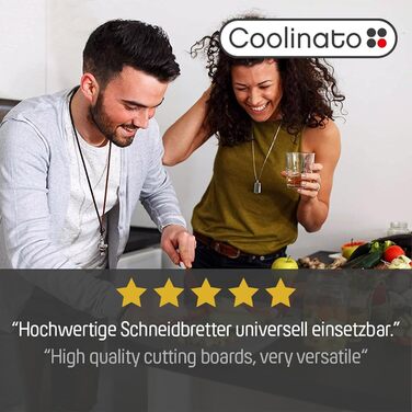 Набір обробних дощок Coolinato, 3 шт., різні розміри, антибактеріальні дошки з жолобком для збору рідини, 3 кольори для гігієнічного розділення продуктів (сірий, розміри S, M та L)