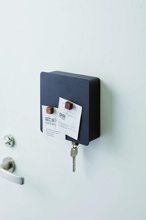 Магнитный ящик для ключей, сталь, минималистичный дизайн (один размер, черный), 4799 TOWER