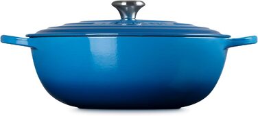Чавунна каструля Le Creuset Signature La Marmite, 32 см, 4,1 л, колір Marseille (підходить для всіх типів плит, включаючи індукційні)