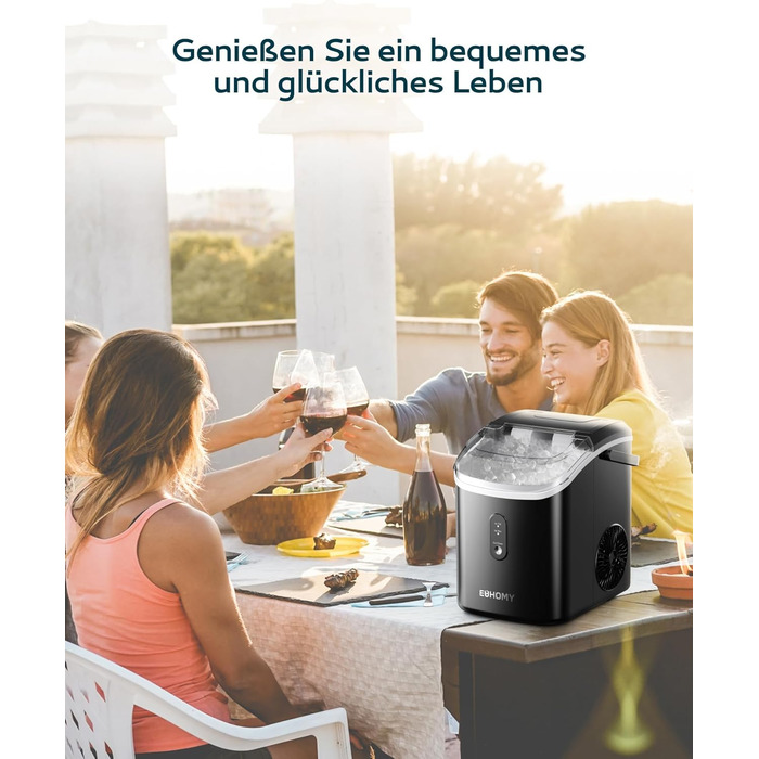 Льодогенератор виготовлення за 6 хвилин 120 Вт EUHOMY