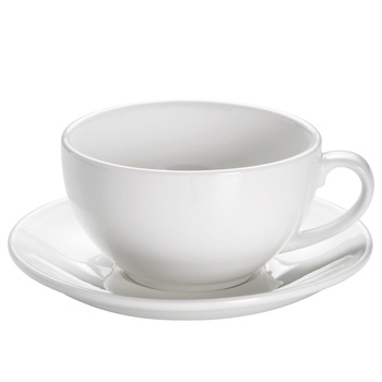 Чашка для капучино с блюдцем Maxwell Williams WHITE BASICS ROUND фарфоровая, 310 мл