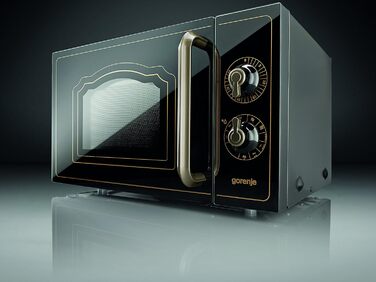 Мікрохвильова піч Gorenje MO20A3WH / 20 л / 800 Вт / AquaClean / AutoMenu / Сенсорне керування / LED-дисплей / Функція розморожування / 5 рівнів потужності / Блокування від дітей / Білий (Classico, Матовий чорний)