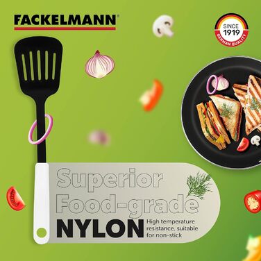 Лопатка 34 см з прорізами, чорно-біла Arcadalina Fackelmann