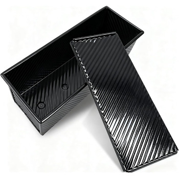 Форма для випікання тостів 1000 г з кришкою, ‎33 x 13 x 12 см чорна Hikaproligt