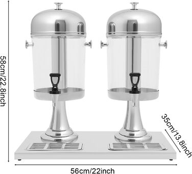 Двоярусний диспенсер для охолоджених напоїв 8 л YOICUATGNA