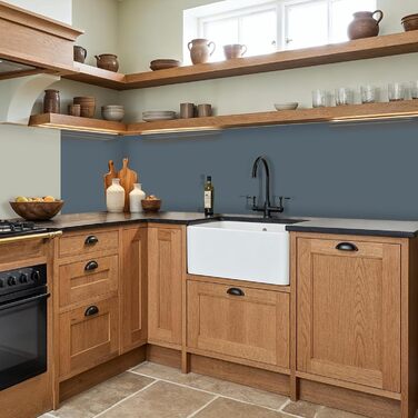 Кухонний фартух 60x250 см, самоклеючий фартух, кухонний фартух, кухонний фасад, самоклеючі кухонні фартухи - Осінь (кольори - Синій, 60 x 250 см)