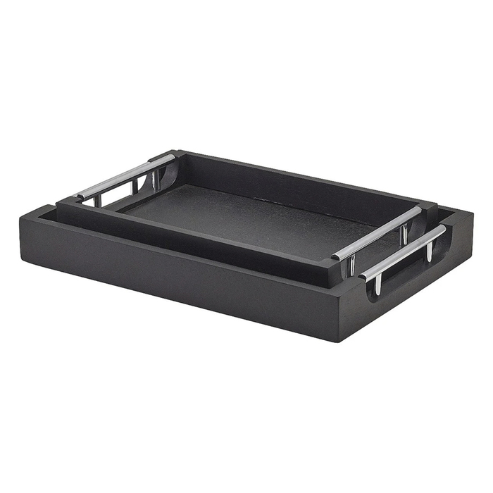 Поднос 35*25 см, деревянный, черный, Solid Black, GenWare