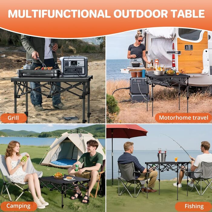 Складной кемпинговый стол 67 x 58 x 44/70 см FUNYKICH