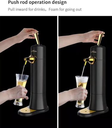 Ультразвуковий диспенсер для пива з функцією піноутворення портативна настільна машина з акумуляторним краном для дому, для розливу пива без насоса