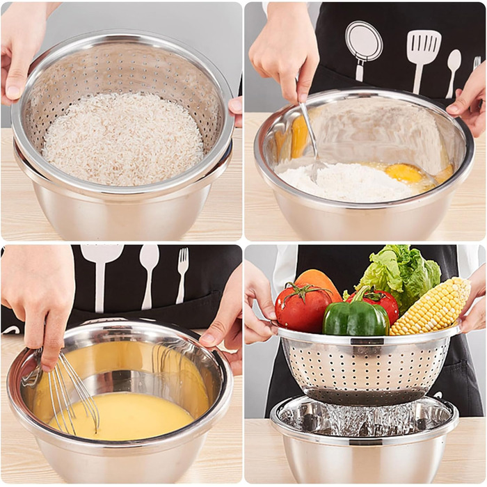 Набор сита и миски из нержавеющей стали 2 шт LDHHYH